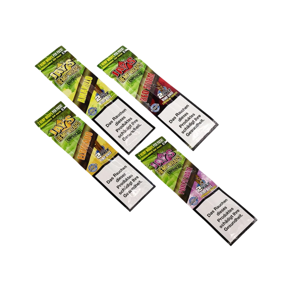 ジューシージェイズ ブラントペーパー 4フレーバー - Juicy Jay's Hemp Wraps Enhanced in 4 new flavours